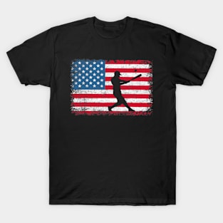 American Flag Baseball Team T-Shirt